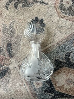 VTG Princess house Heritage Romance Crystal Perfume Bottle #803 Fan Stopper